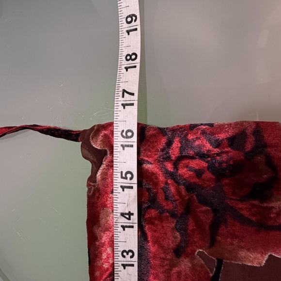 Showpo Aletha Dress Womens 4 Red Floral Velvet Cowl Neck Maxi Slip Formal NWT - Picture 7 of 12